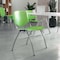 Flash Furniture HERCULES Series 880 lb. Capacity Green Plastic Stack Chair with Titanium Gray Powder Coated Frame RUT-F01A-GN-GG - alternate 1
